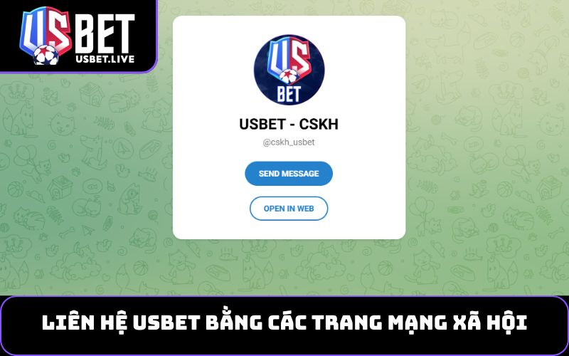 Liên hệ USBET bằng các trang mạng xã hội